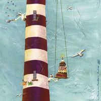 Carte Marie-Anne Foucart - Le phare aux mouettes (Milieu) -